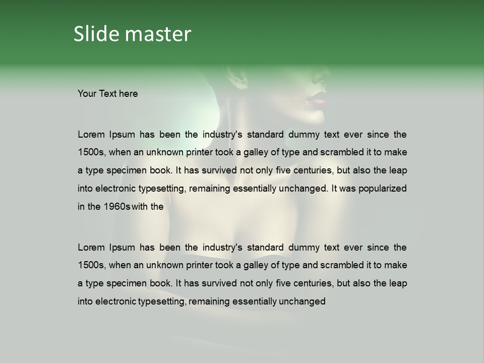 Hairstyle Green Elegant PowerPoint Template