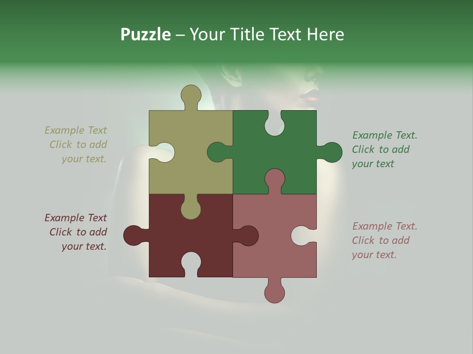 Hairstyle Green Elegant PowerPoint Template