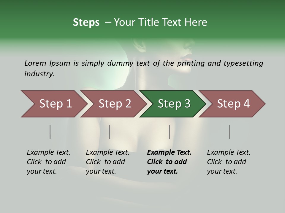 Hairstyle Green Elegant PowerPoint Template