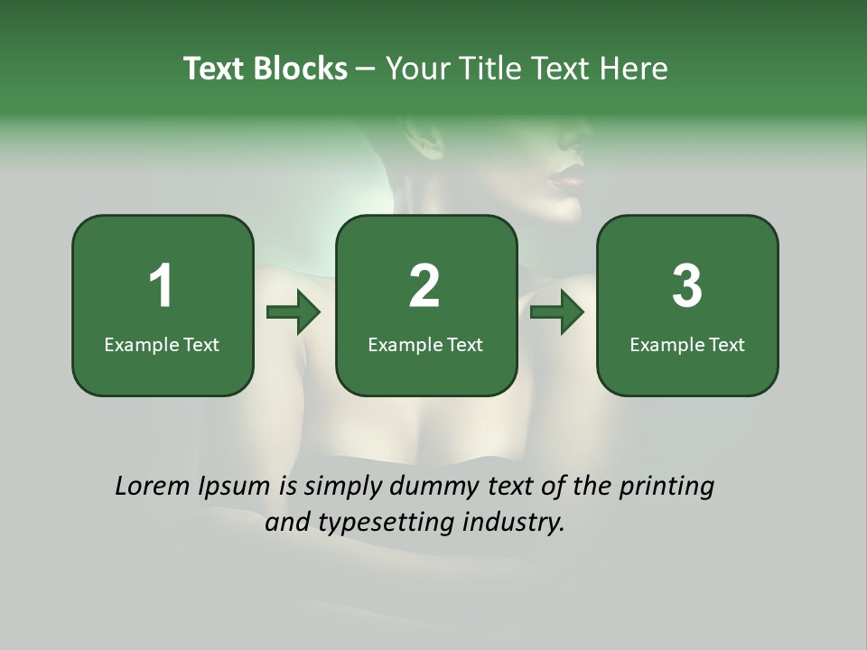 Hairstyle Green Elegant PowerPoint Template