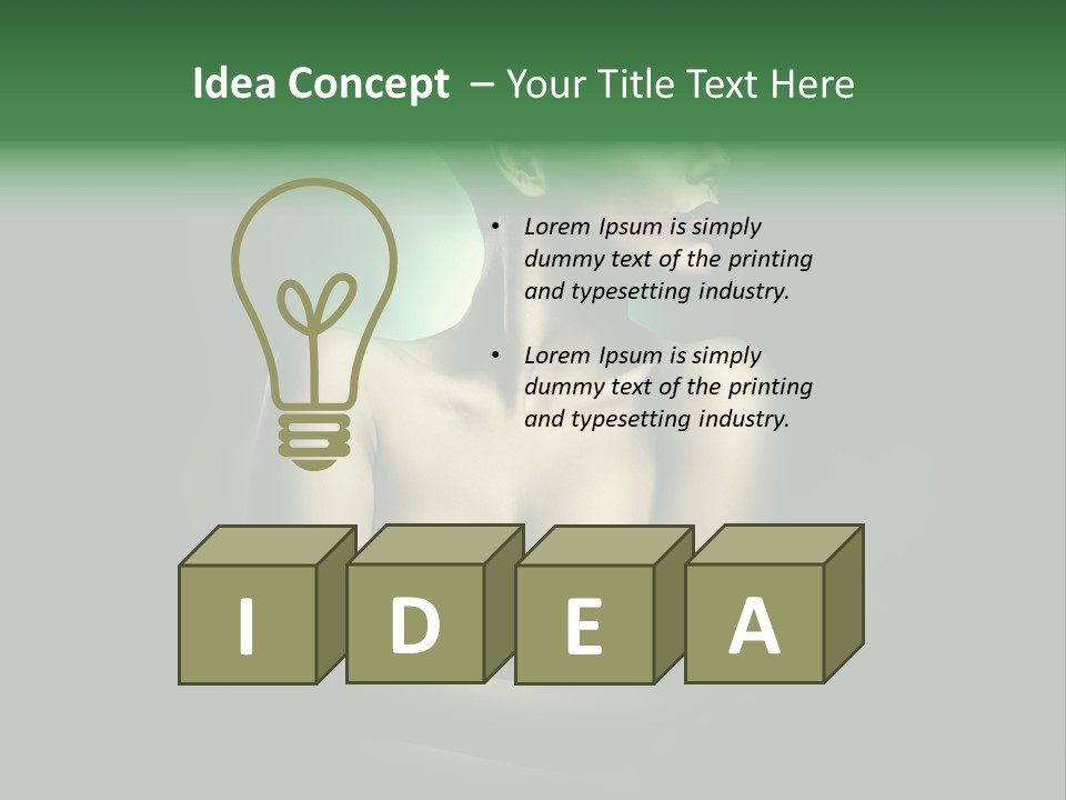 Hairstyle Green Elegant PowerPoint Template