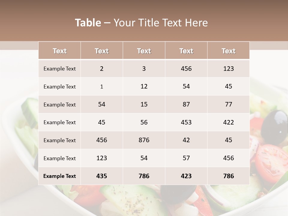 Dish Meal Dinner PowerPoint Template