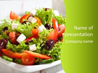 Olives Appetizer Closeup PowerPoint Template