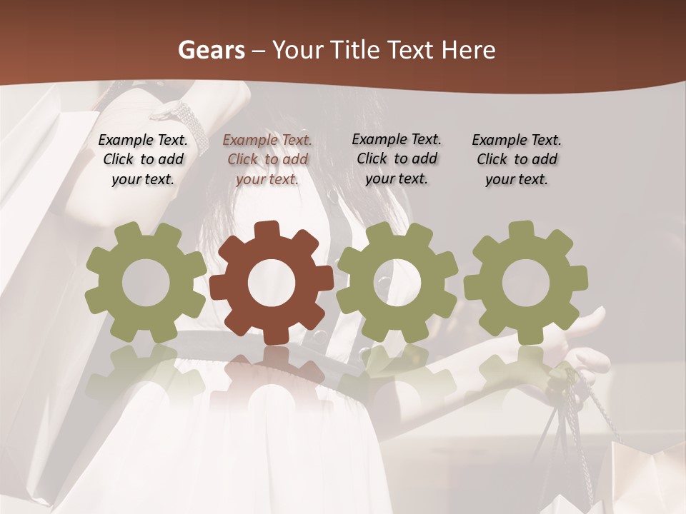 Window Mall Shopping PowerPoint Template