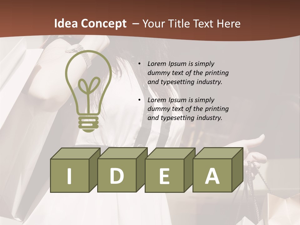 Window Mall Shopping PowerPoint Template