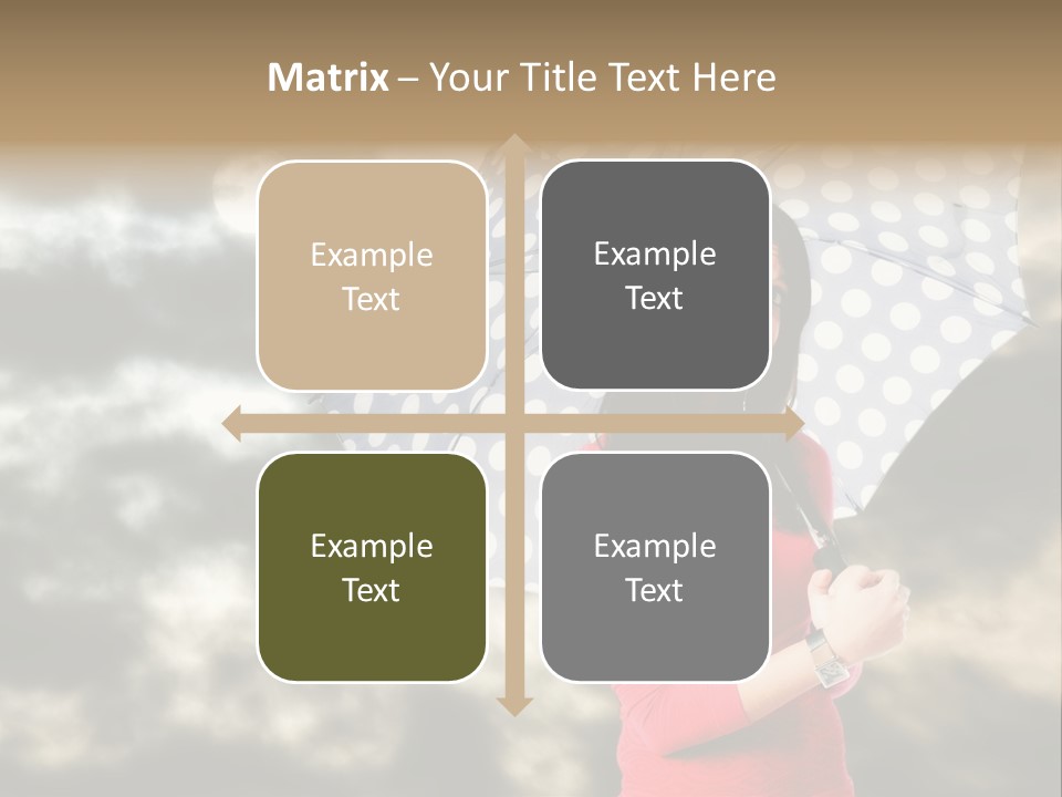 Rain Climate Young Woman PowerPoint Template