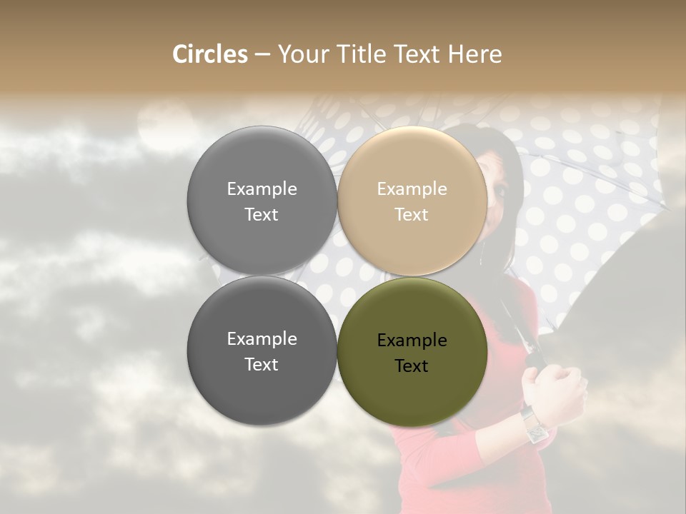 Rain Climate Young Woman PowerPoint Template