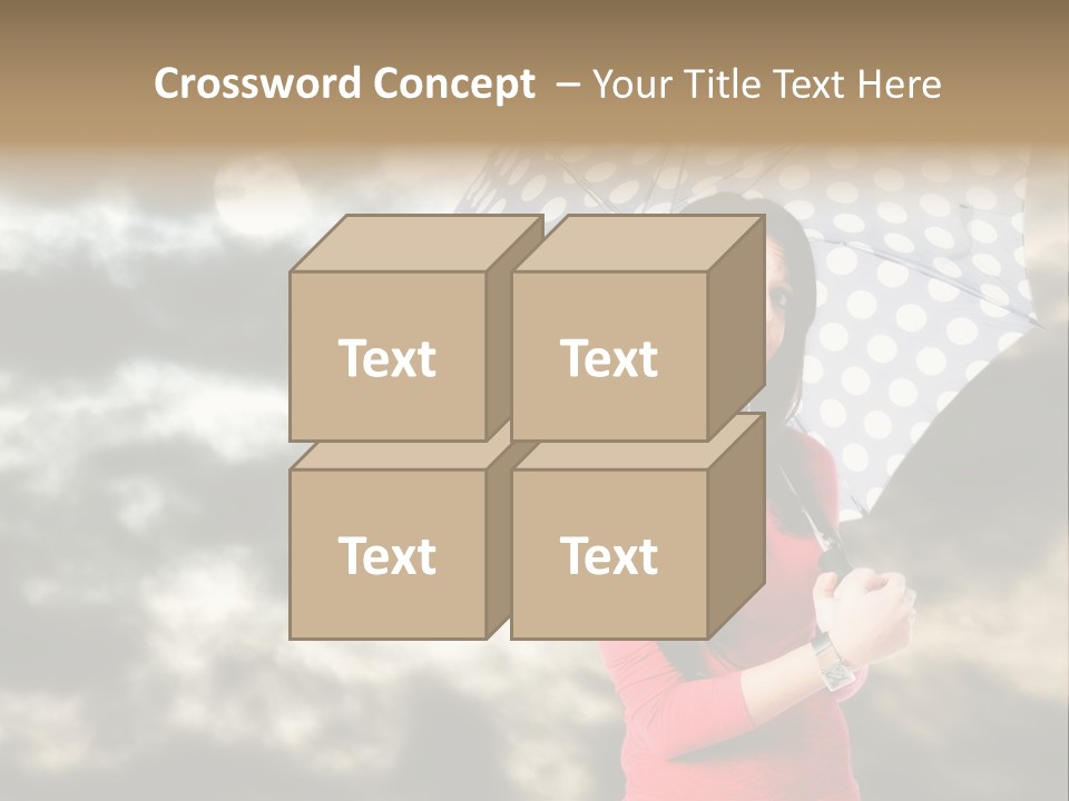 Rain Climate Young Woman PowerPoint Template