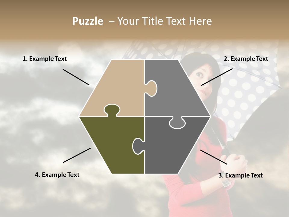 Rain Climate Young Woman PowerPoint Template