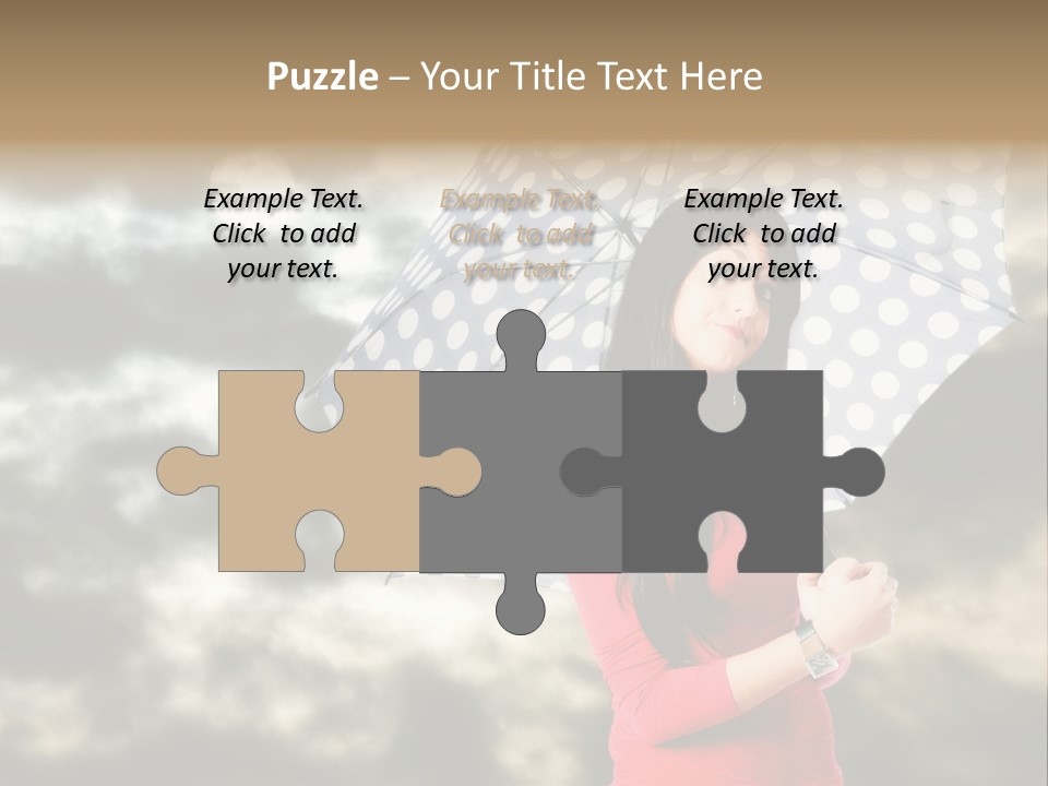 Rain Climate Young Woman PowerPoint Template