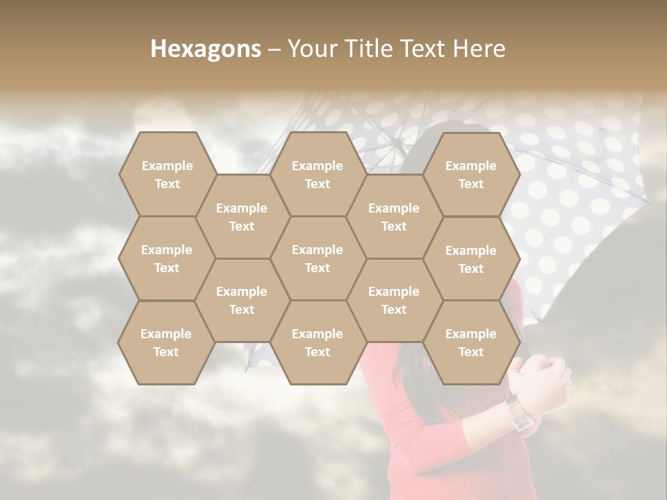 Rain Climate Young Woman PowerPoint Template