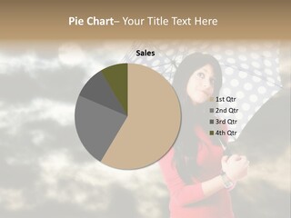 Rain Climate Young Woman PowerPoint Template