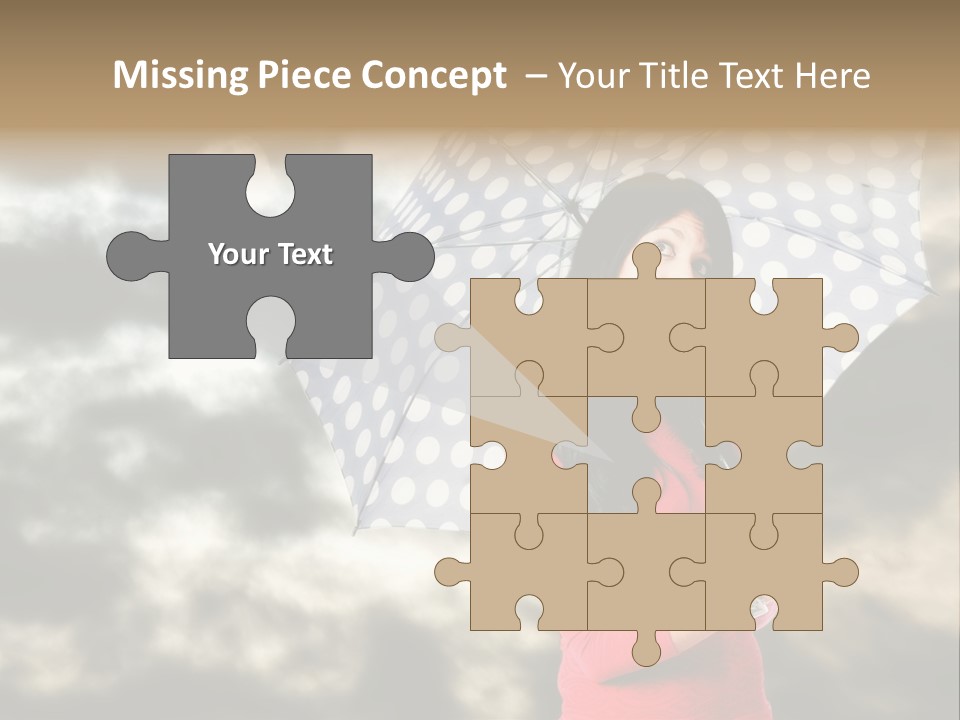 Rain Climate Young Woman PowerPoint Template