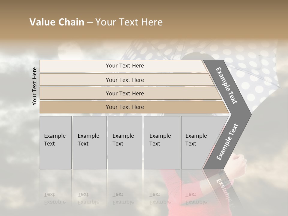 Rain Climate Young Woman PowerPoint Template