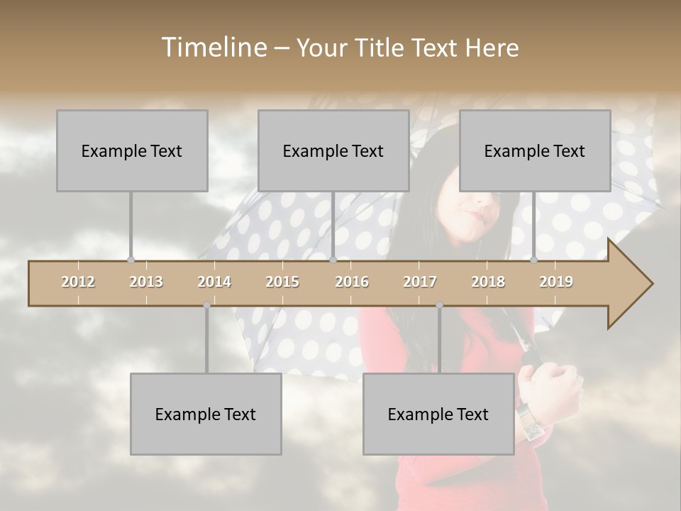Rain Climate Young Woman PowerPoint Template