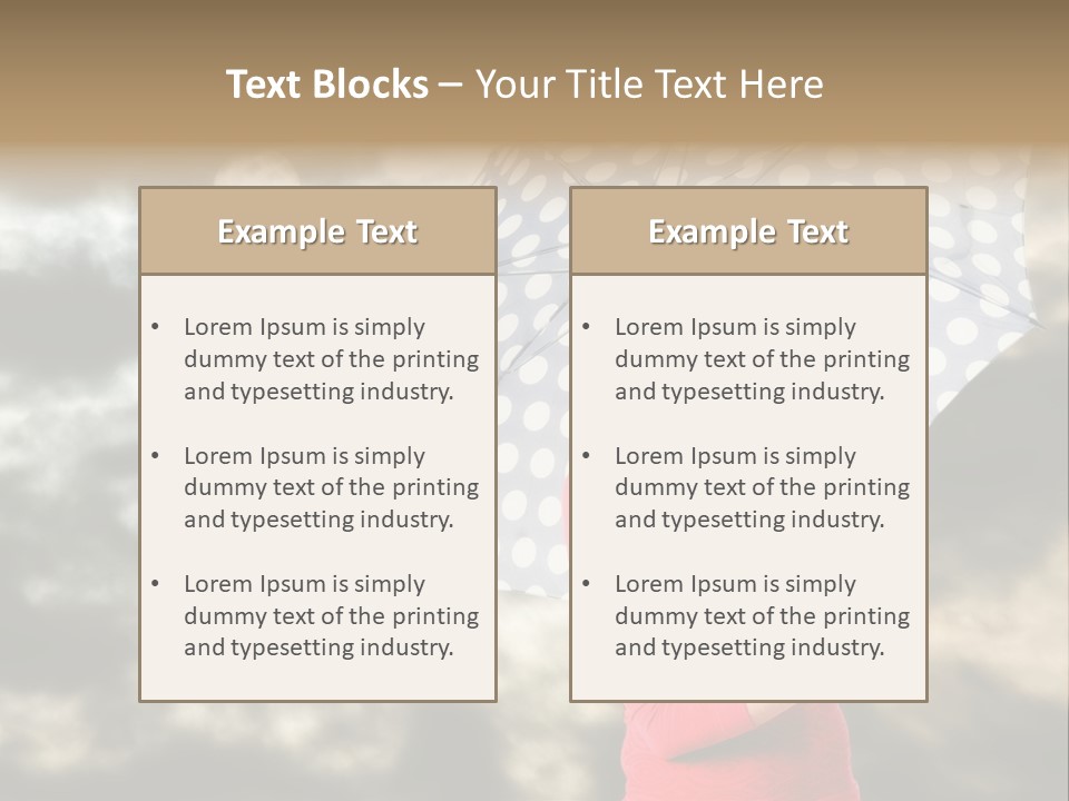 Rain Climate Young Woman PowerPoint Template