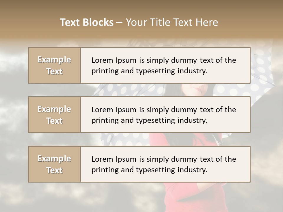 Rain Climate Young Woman PowerPoint Template