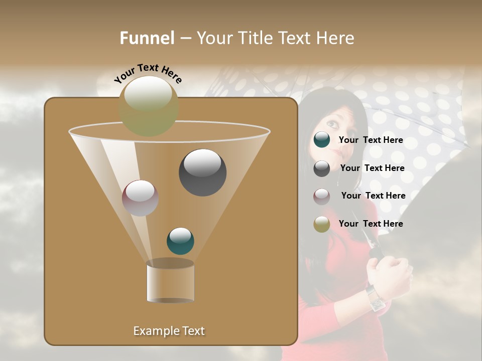 Rain Climate Young Woman PowerPoint Template