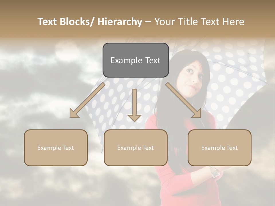 Rain Climate Young Woman PowerPoint Template