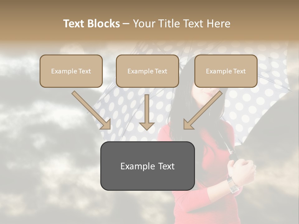 Rain Climate Young Woman PowerPoint Template