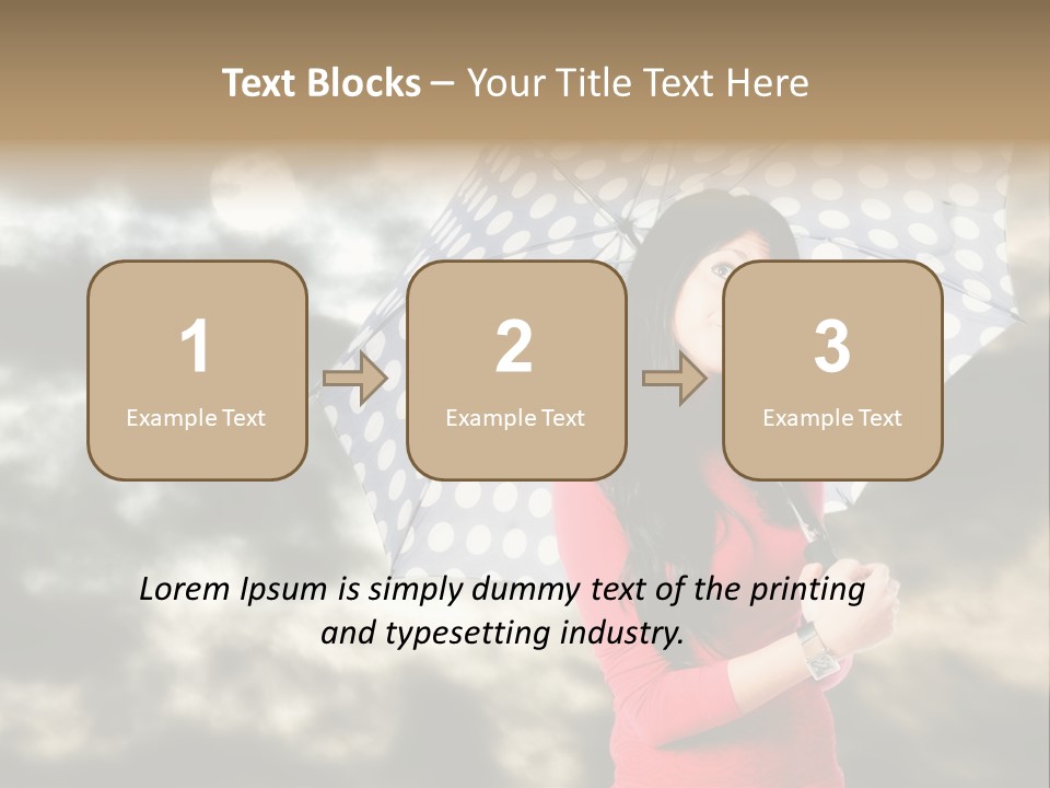 Rain Climate Young Woman PowerPoint Template