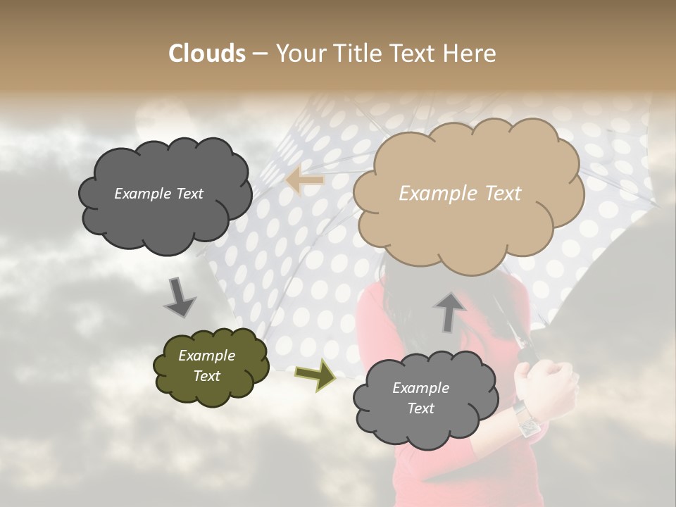 Rain Climate Young Woman PowerPoint Template