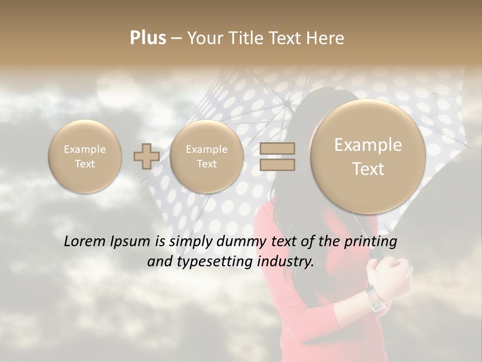 Rain Climate Young Woman PowerPoint Template