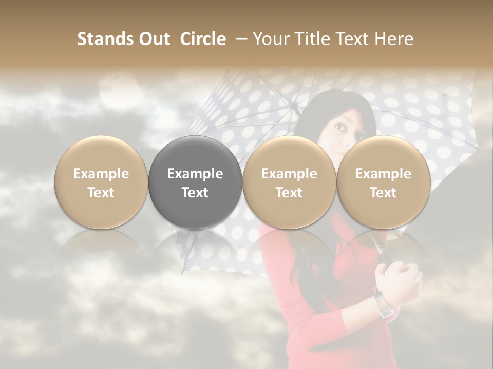 Rain Climate Young Woman PowerPoint Template