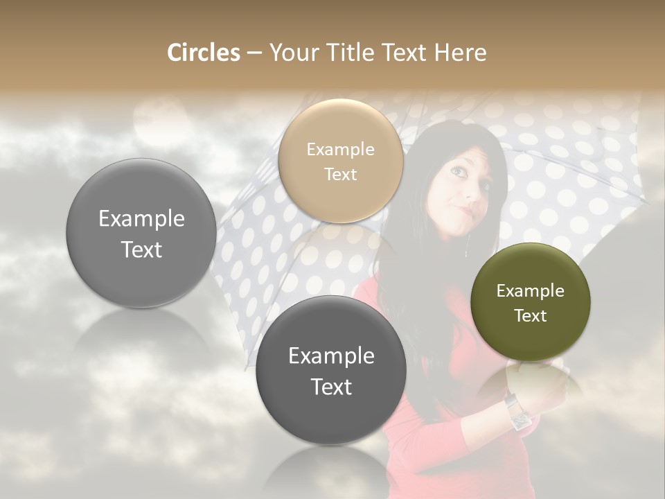 Rain Climate Young Woman PowerPoint Template