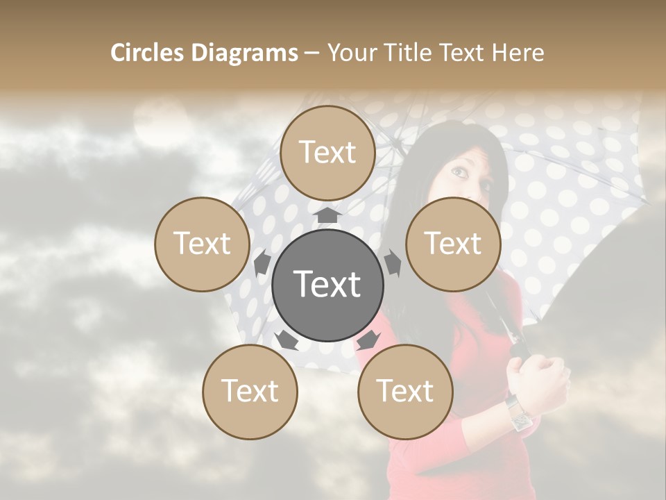 Rain Climate Young Woman PowerPoint Template