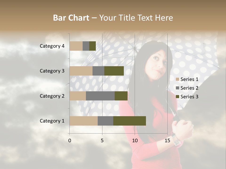 Rain Climate Young Woman PowerPoint Template