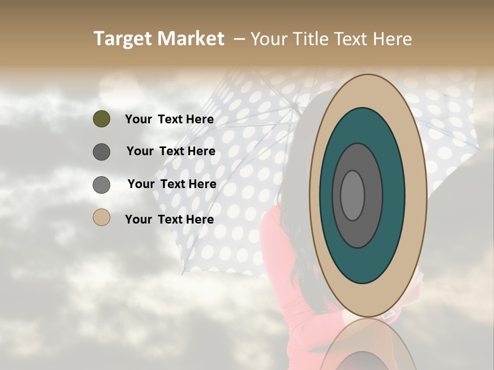 Rain Climate Young Woman PowerPoint Template