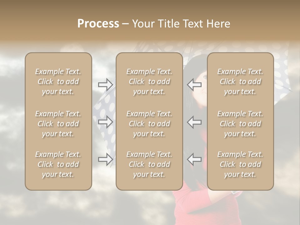 Rain Climate Young Woman PowerPoint Template