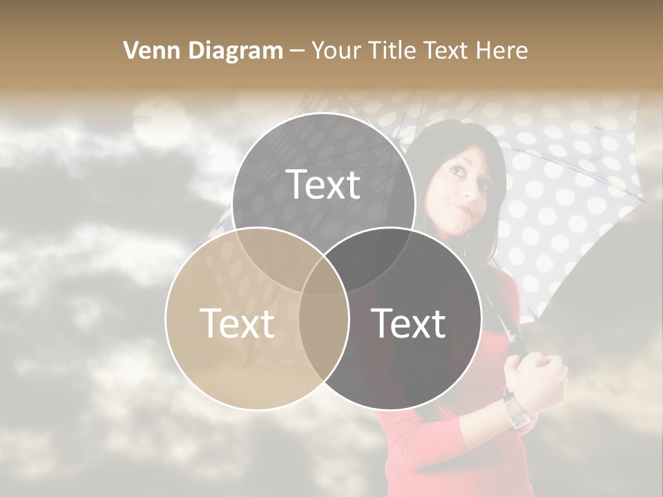 Rain Climate Young Woman PowerPoint Template