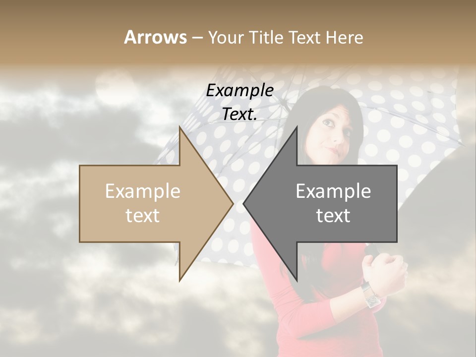 Rain Climate Young Woman PowerPoint Template