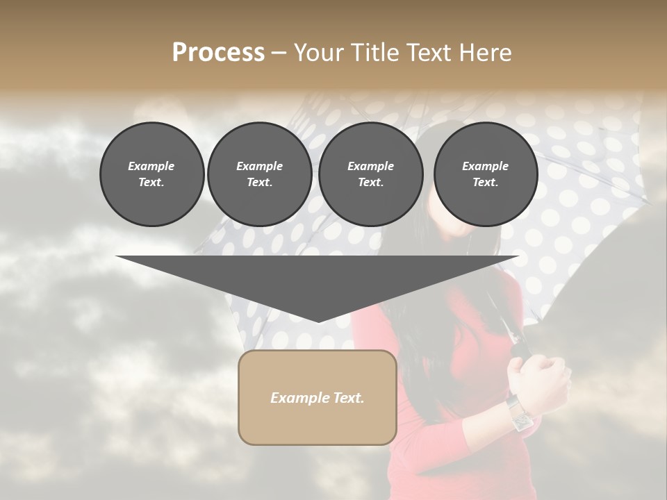 Rain Climate Young Woman PowerPoint Template