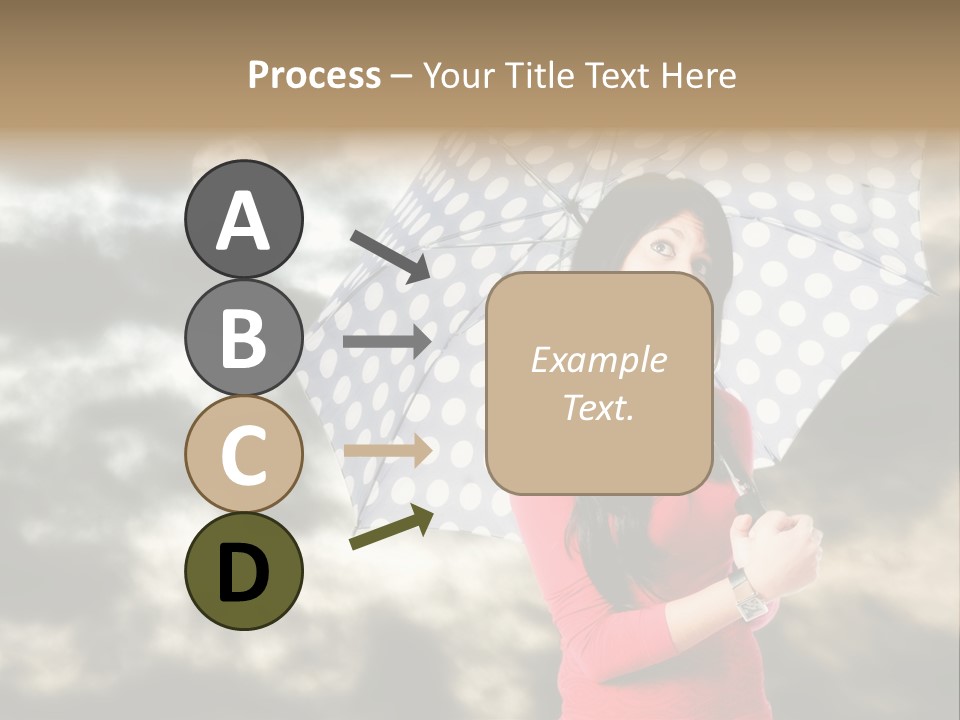 Rain Climate Young Woman PowerPoint Template