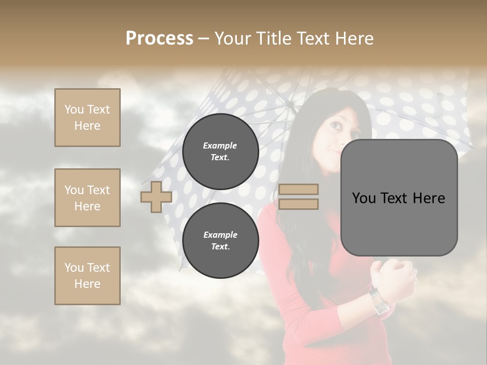Rain Climate Young Woman PowerPoint Template