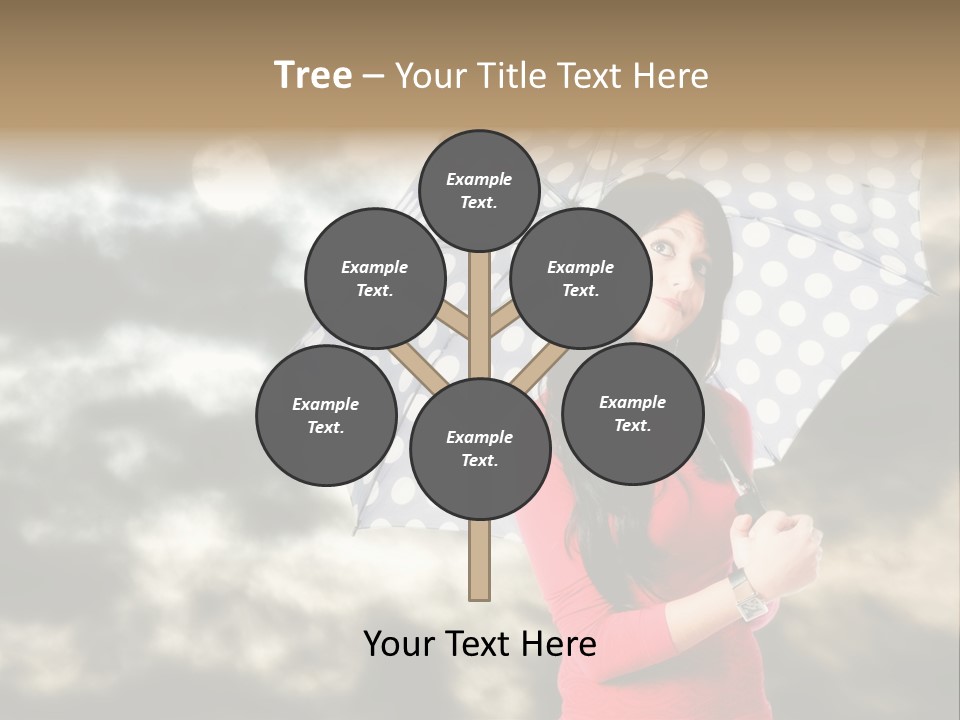 Rain Climate Young Woman PowerPoint Template