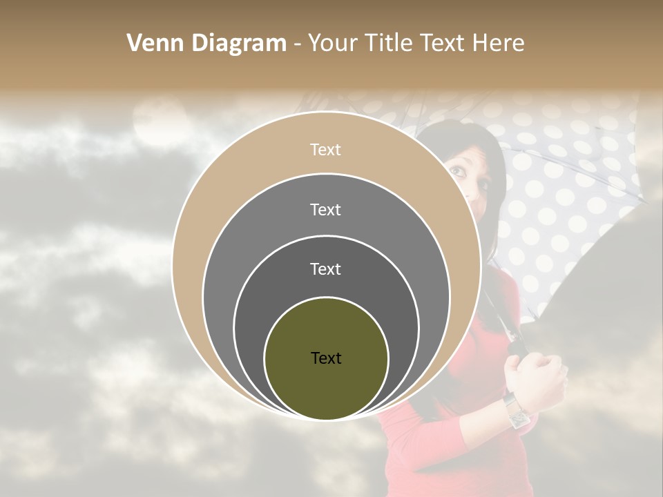Rain Climate Young Woman PowerPoint Template