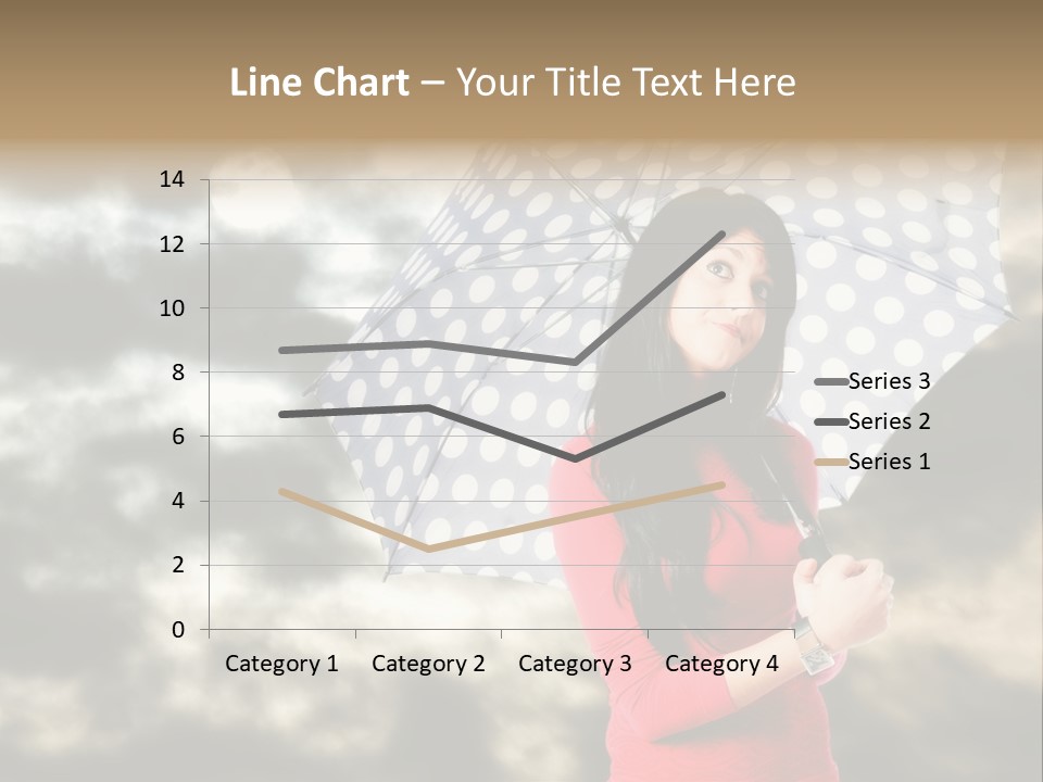Rain Climate Young Woman PowerPoint Template
