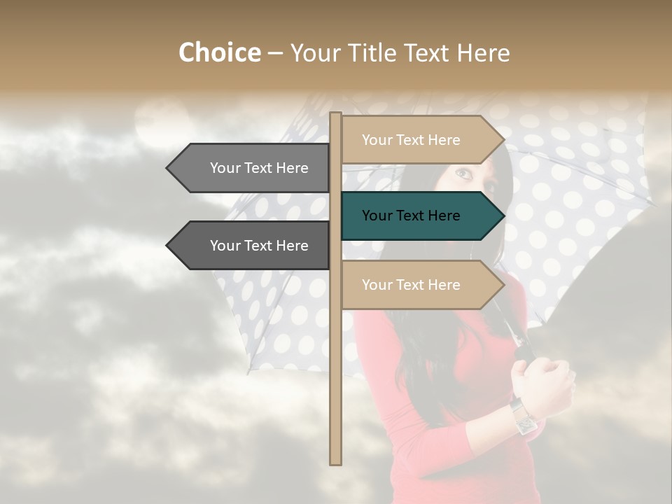 Rain Climate Young Woman PowerPoint Template