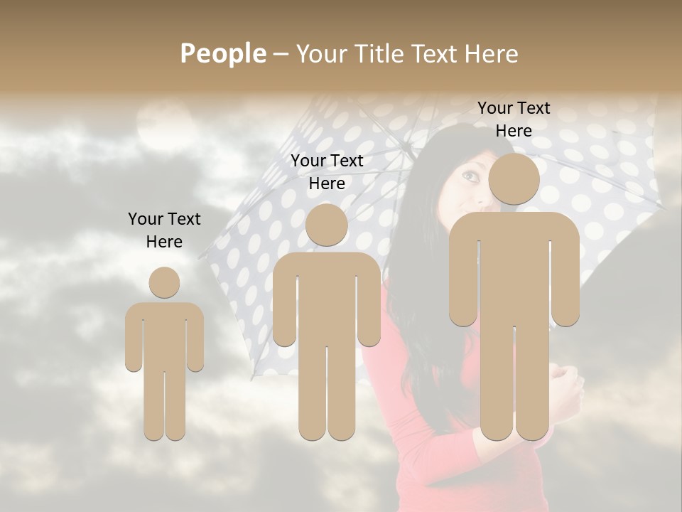 Rain Climate Young Woman PowerPoint Template