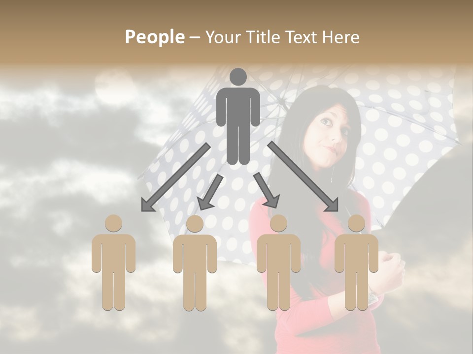 Rain Climate Young Woman PowerPoint Template