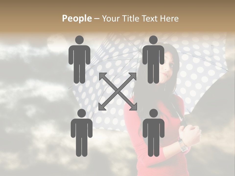 Rain Climate Young Woman PowerPoint Template