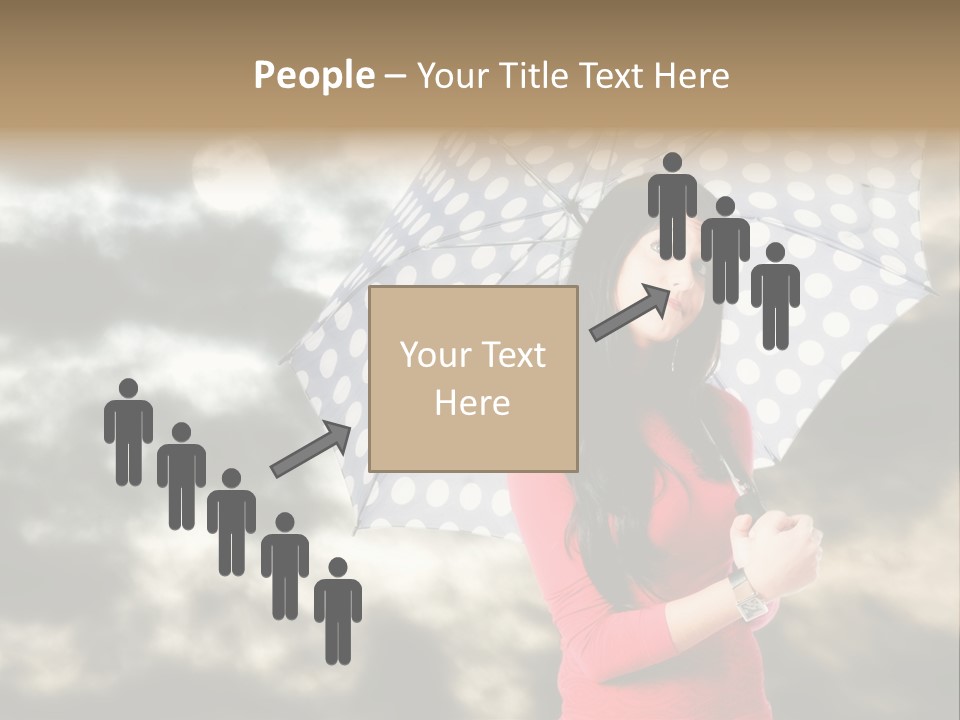 Rain Climate Young Woman PowerPoint Template