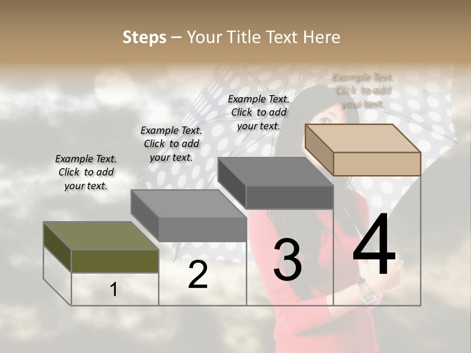 Rain Climate Young Woman PowerPoint Template