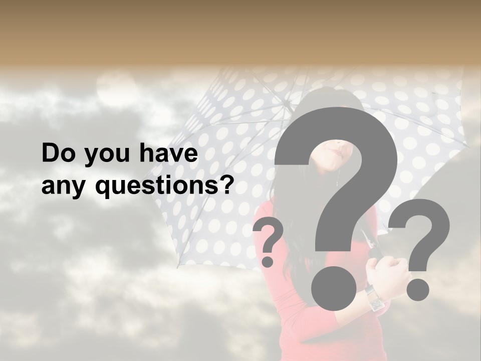 Rain Climate Young Woman PowerPoint Template