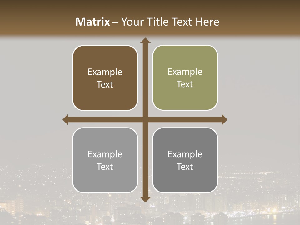 Dark City Sea PowerPoint Template