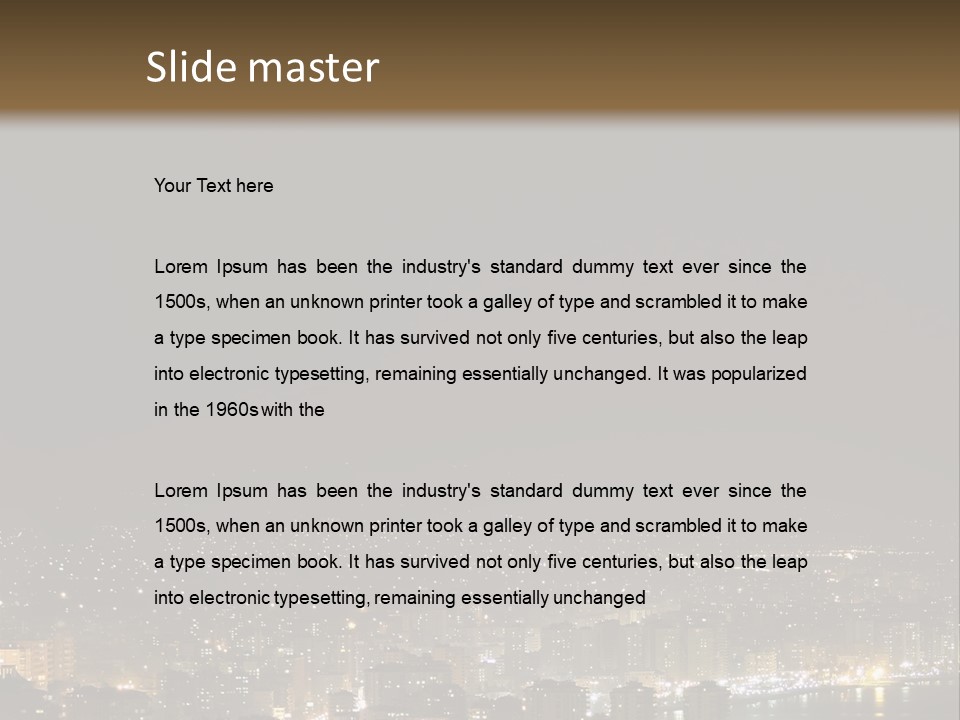 Dark City Sea PowerPoint Template